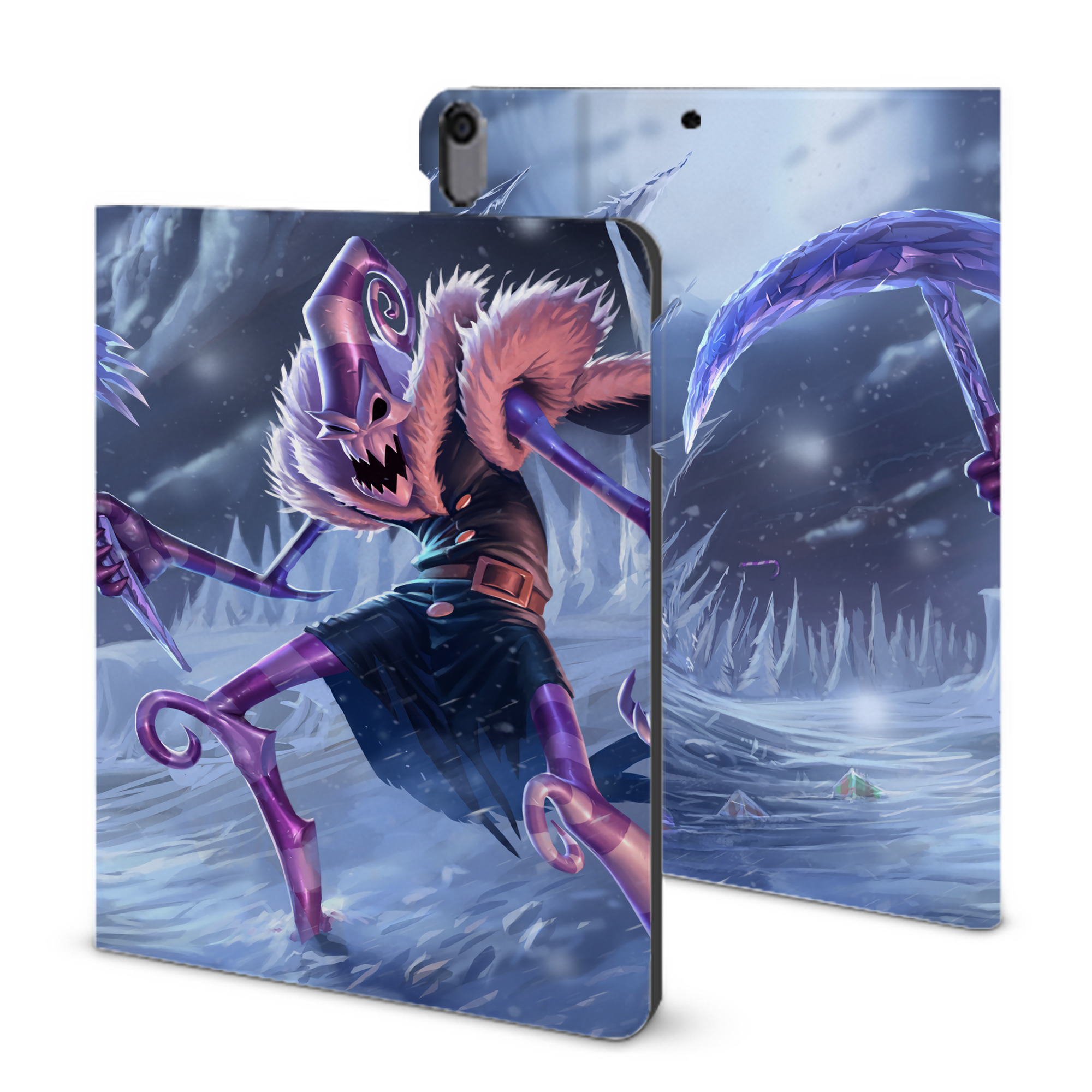 （画像用） リーグ・オブ・レジェンド League of Legends LOL IPad ケース ブック型 PUレザー TPU 耐衝撃 軽量 薄型 ペン収納なし 全面保護 IPad 各モデル対応
